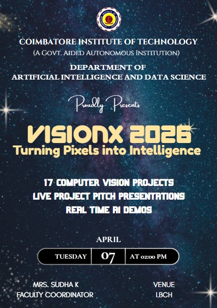 VisionX 2026 by Dept of AI & DS 